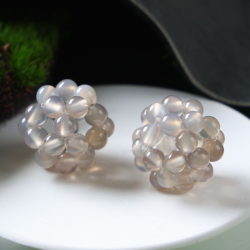 Handmade Crystal Stone Beads Ball Shape 1PCS