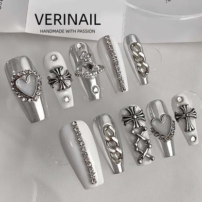 #1 Handmade Press On Nails Gothic nails/Smudged nails/Custom nails