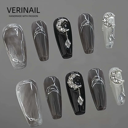 #1 Handmade Press On Nails Gothic nails/Smudged nails/Custom nails