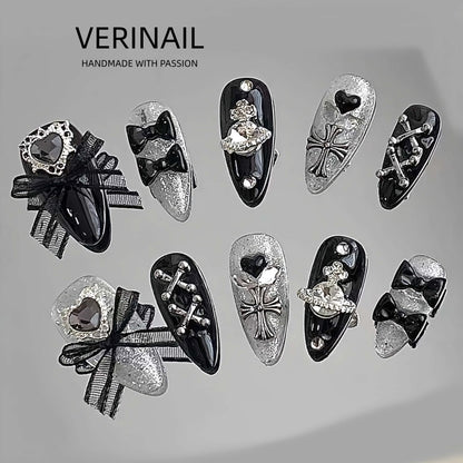 #1 Handmade Press On Nails Gothic nails/Smudged nails/Custom nails