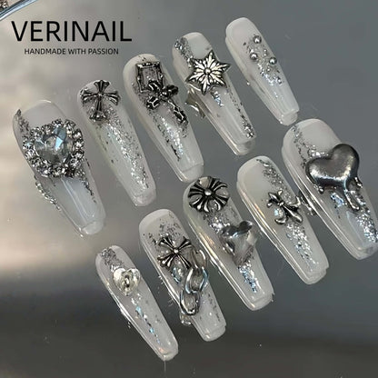 #1 Handmade Press On Nails Gothic nails/Smudged nails/Custom nails