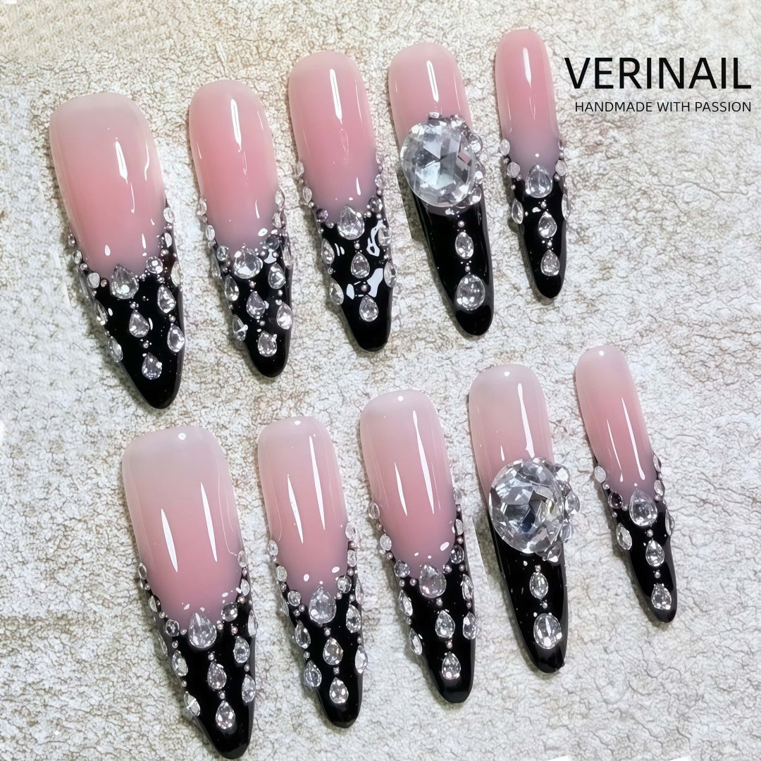 #1 Handmade Press On Nails Gothic nails/Smudged nails/Custom nails