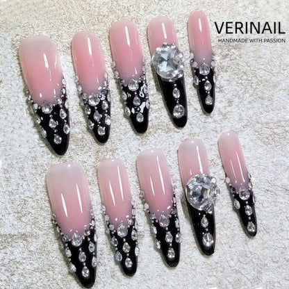 #1 Handmade Press On Nails Gothic nails/Smudged nails/Custom nails