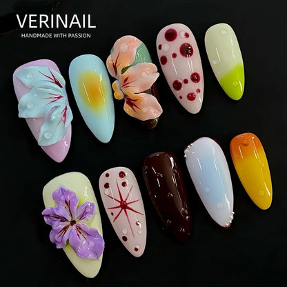 #3 Press-On Nails Box | Handmade | Reusable | Glitter + Gems + Floral | French Tips