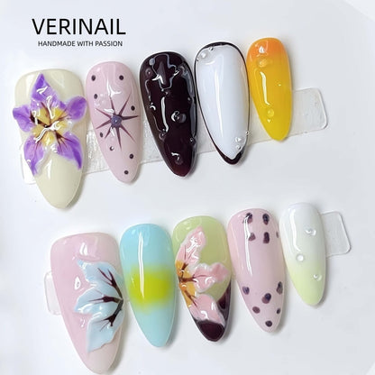 #3 Press-On Nails Box | Handmade | Reusable | Glitter + Gems + Floral | French Tips