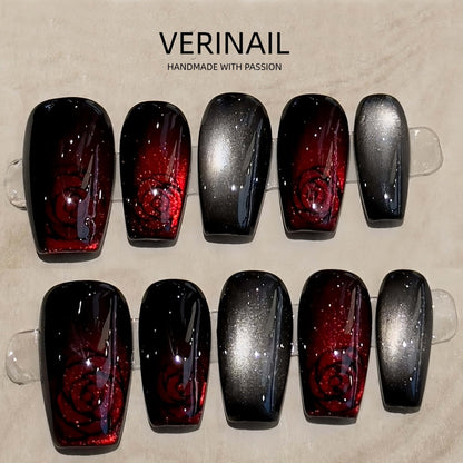 #1 Handmade Press On Nails Gothic nails/Smudged nails/Custom nails
