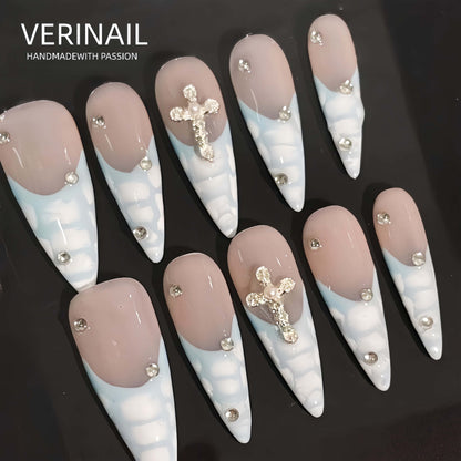 #1 Handmade Press On Nails Gothic nails/Smudged nails/Custom nails