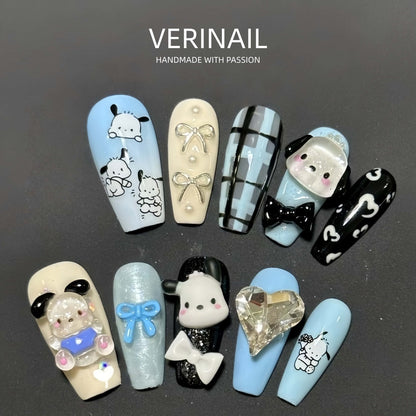 #1 Handmade Press On Nails Gothic nails/Smudged nails/Custom nails