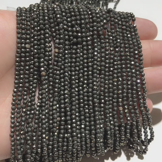 Natural Pyrite Small Size Loose Beads