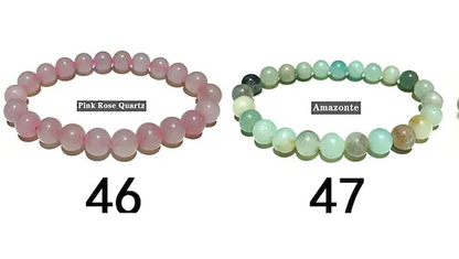 8mm Natural Gemstone Beads Handmade Stretch Bracelet