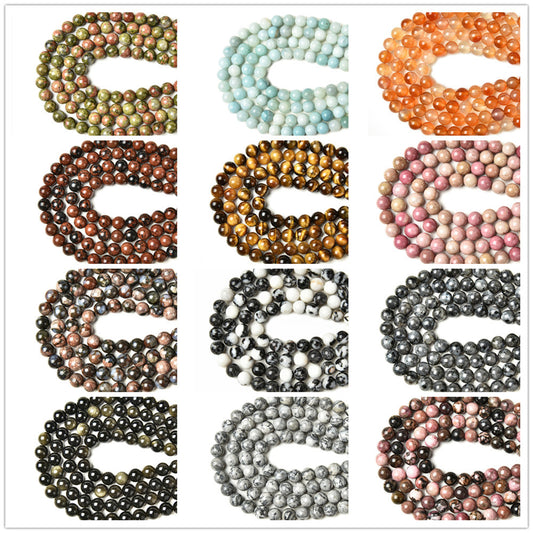 GMS bracelets 10mm Long string beads