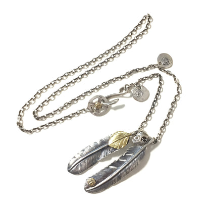 Japan Takahashi Goro Retro 925 Sterling Silver Feather Necklace Set