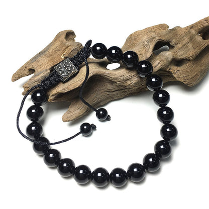 Black Onyx Natural Gemstone Balance Energy Handmade Bracelet