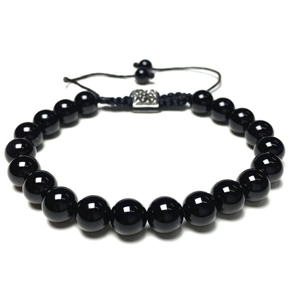 Black Onyx Natural Gemstone Balance Energy Handmade Bracelet