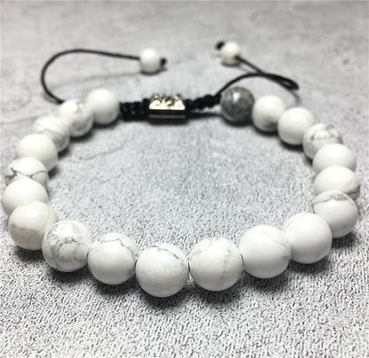 Howlite Natural Gemstone Balance Energy Handmade Bracelet