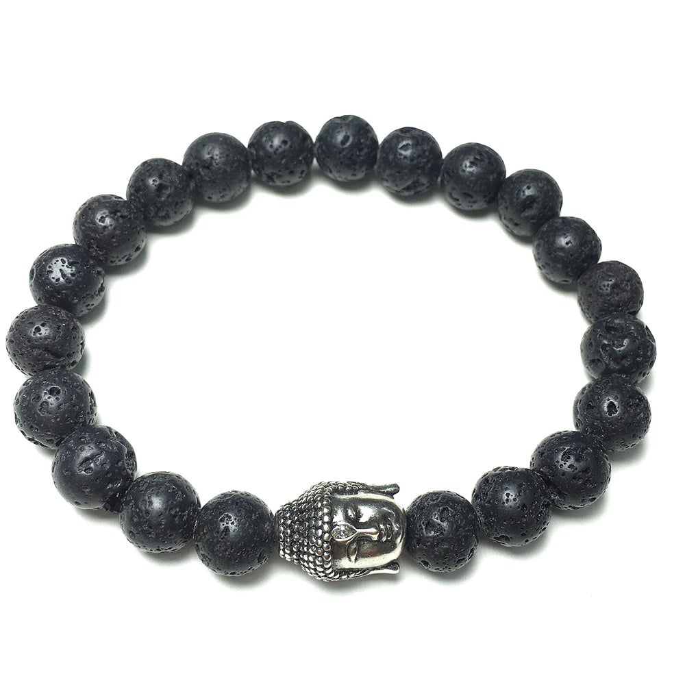 Lava Beaded Bracelets for Men Women Power Gemstone Unisex Adjustable Bracelets