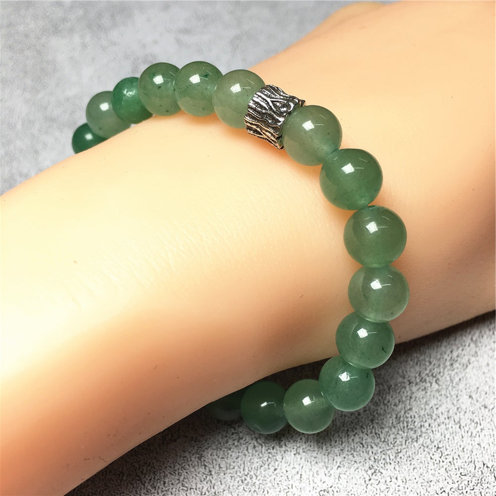 Green Adventurine Gemstone Beaded Adjustable Handmade Bracelet