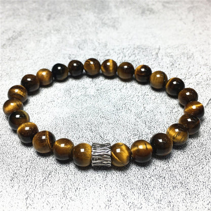 Tiger Eye Gemstone Beaded Adjustable Handmade Bracelet