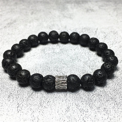 Lava Gemstone Beaded Adjustable Handmade Bracelet