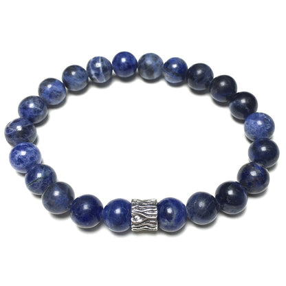 Sodalite Gemstone Beaded Adjustable Handmade Bracelet