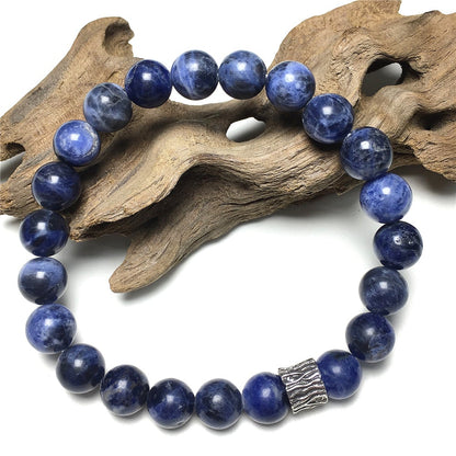 Sodalite Gemstone Beaded Adjustable Handmade Bracelet