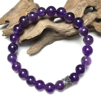 Amethyst Gemstone Beaded Adjustable Handmade Bracelet