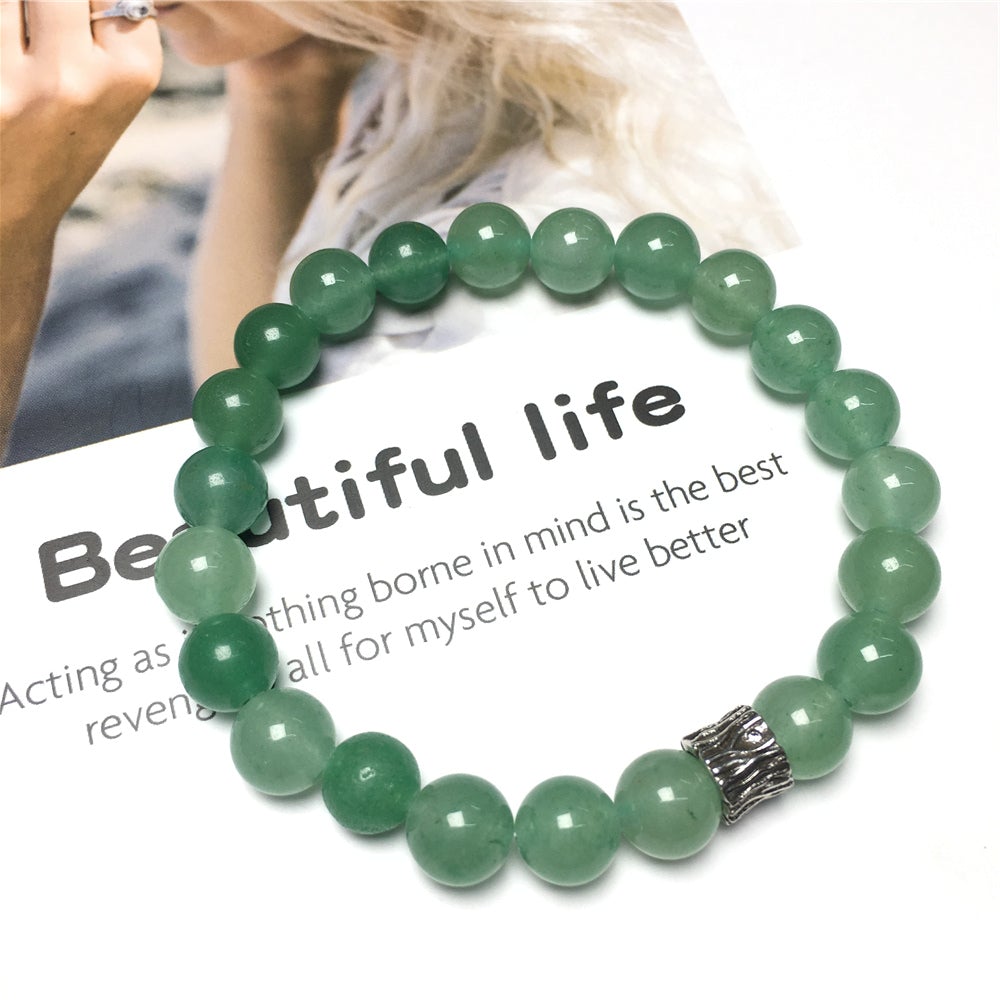 Green Adventurine Gemstone Beaded Adjustable Handmade Bracelet