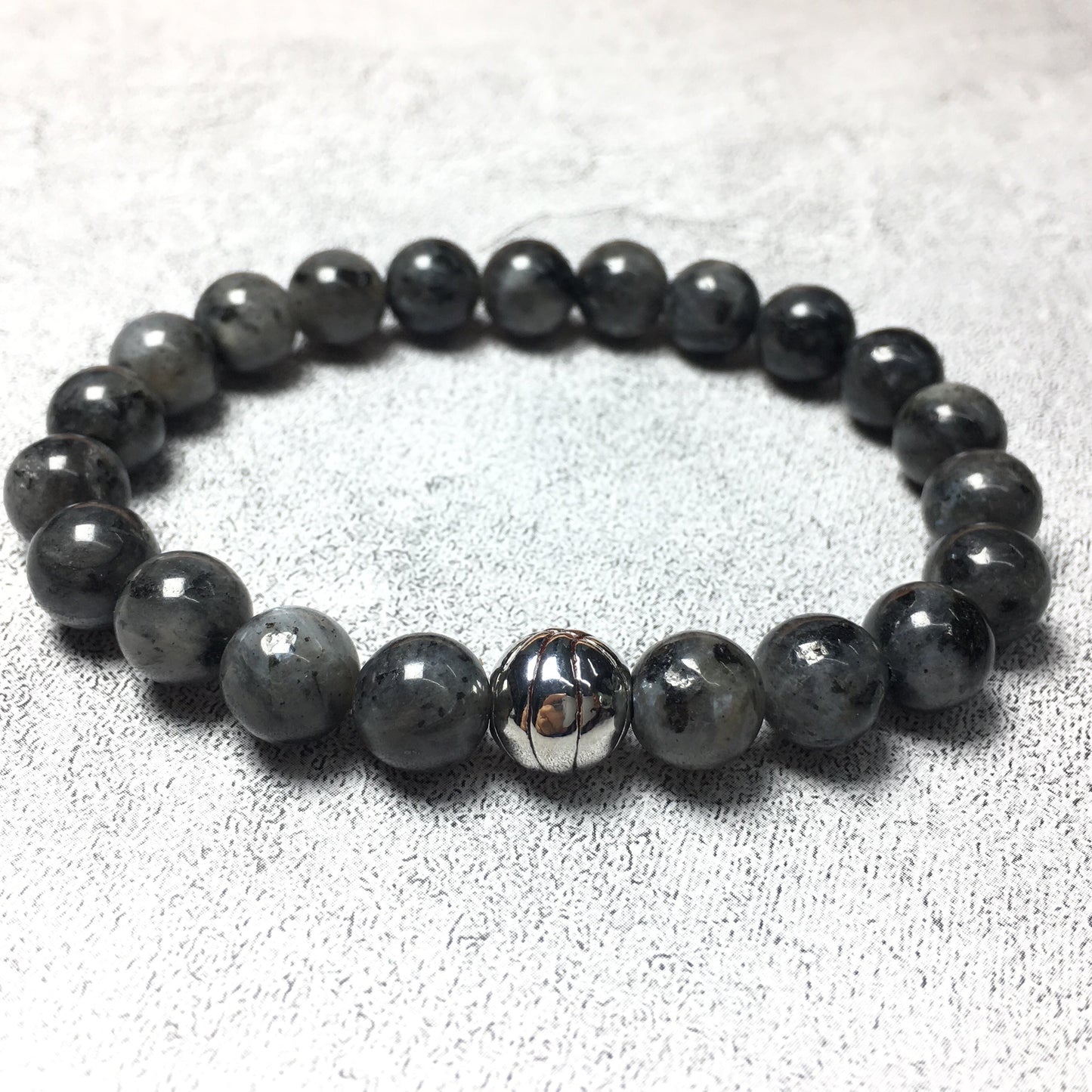 Labradorite Gemstones Handmade Basketball Charms Beads Bracelet