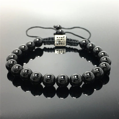 Natural Gemstone Adjustable Braid Rope Bangles Healing stone Beads Bracelets