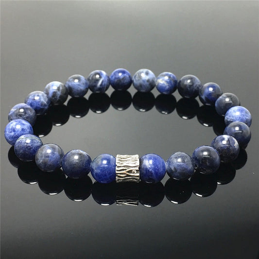 Sodalite Gemstone Beaded Adjustable Handmade Bracelet