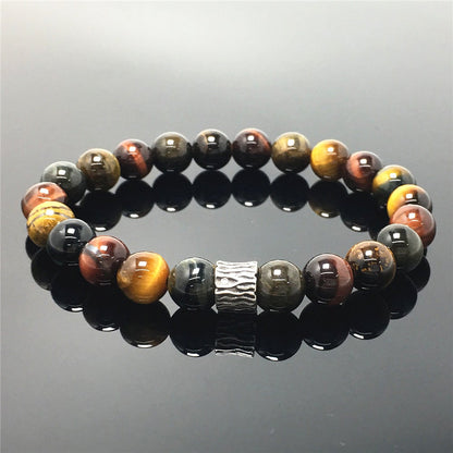 Multi Color Tigereye Gemstone Beaded Adjustable Handmade Bracelet