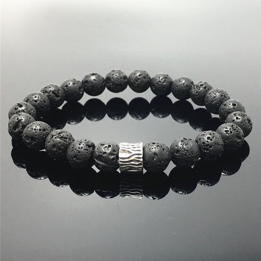 Lava Gemstone Beaded Adjustable Handmade Bracelet