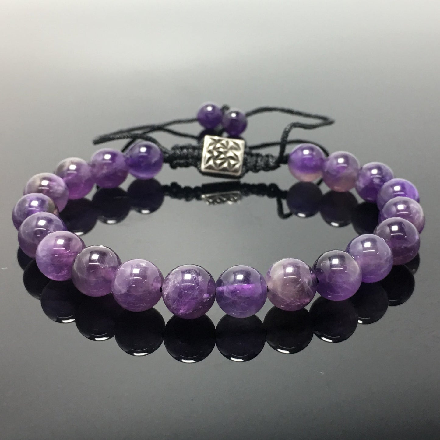 Amethyst Natural Gemstone Balance Energy Handmade Bracelet