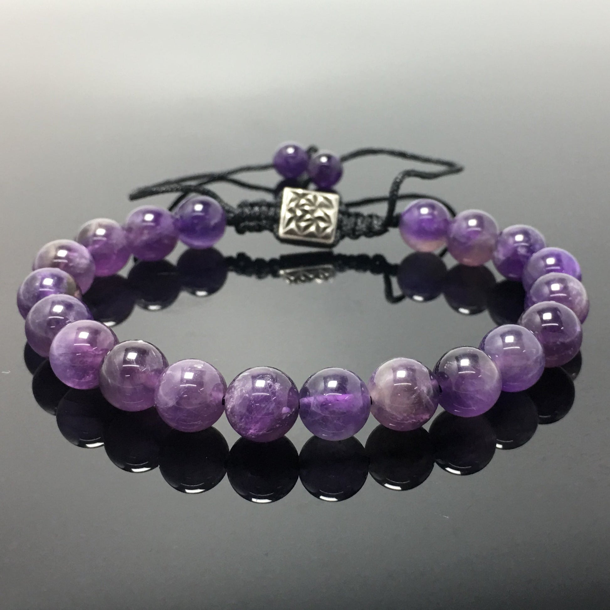 Amethyst Natural Gemstone Balance Energy Handmade Bracelet