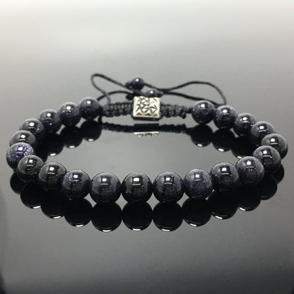 Blue Sandstone Natural Gemstone Balance Energy Handmade Bracelet