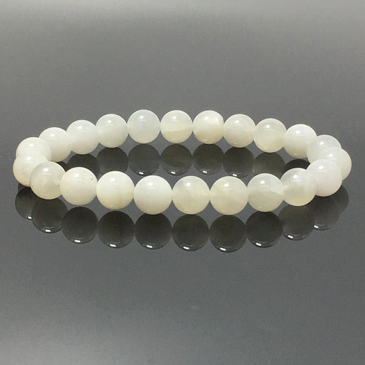 Moonstone Natural Gemstone Crystal Healing Stretch Beads Bracelet