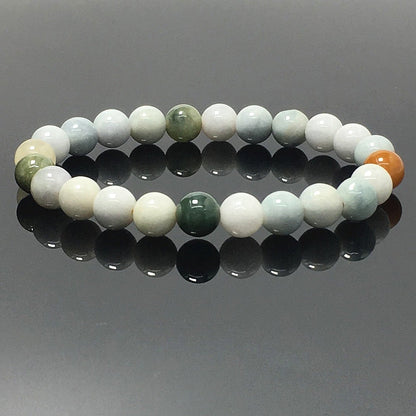 Jadite Gemstone Crystal Healing Stretch Beads Bracelet