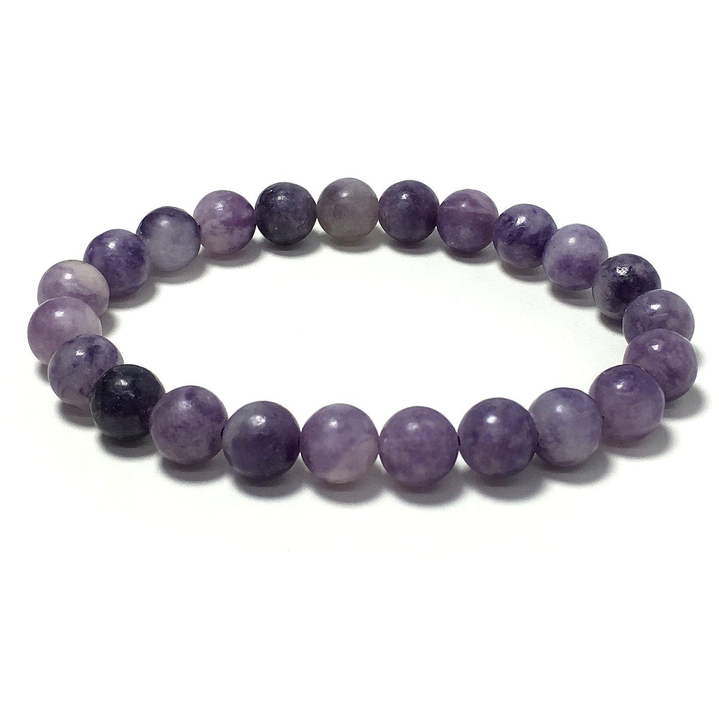 Lepidolite Gemstone Crystal Healing Stretch Beads Bracelet