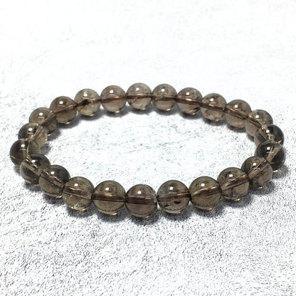 Smoky Quartz Gemstone Crystal Healing Stretch Beads Bracelet