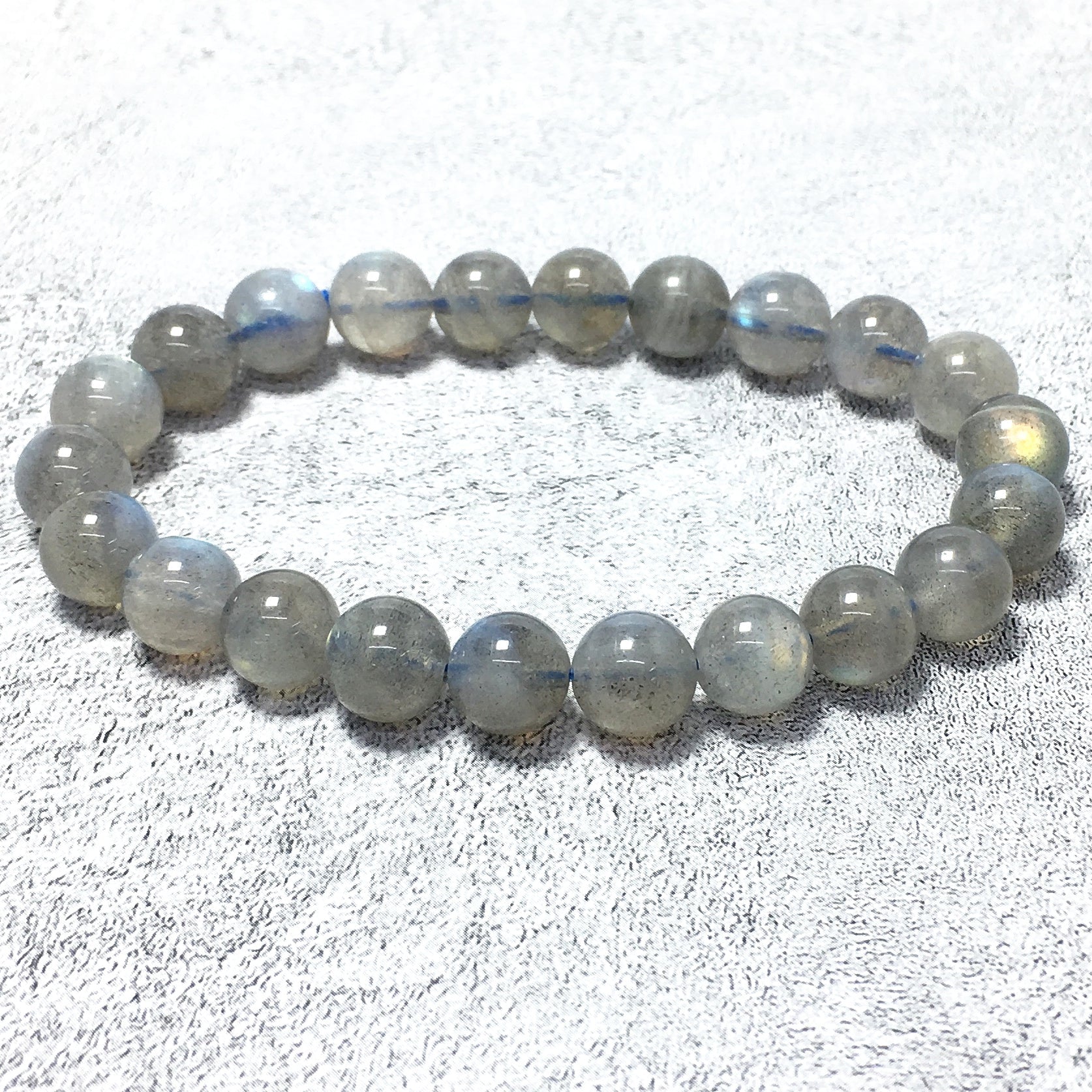 Labradorite Natural Gemstone Crystal Healing Stretch Beads Bracelet