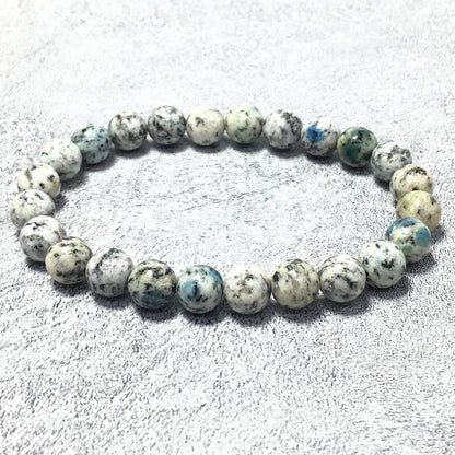 K2 Gemstone Crystal Healing Stretch Beads Bracelet