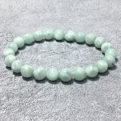 Green Anglite Natural Gemstone Crystal Healing Stretch Beads Bracelet