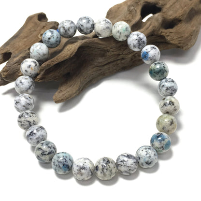 K2 Gemstone Crystal Healing Stretch Beads Bracelet