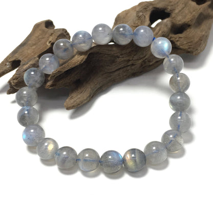 Labradorite Natural Gemstone Crystal Healing Stretch Beads Bracelet