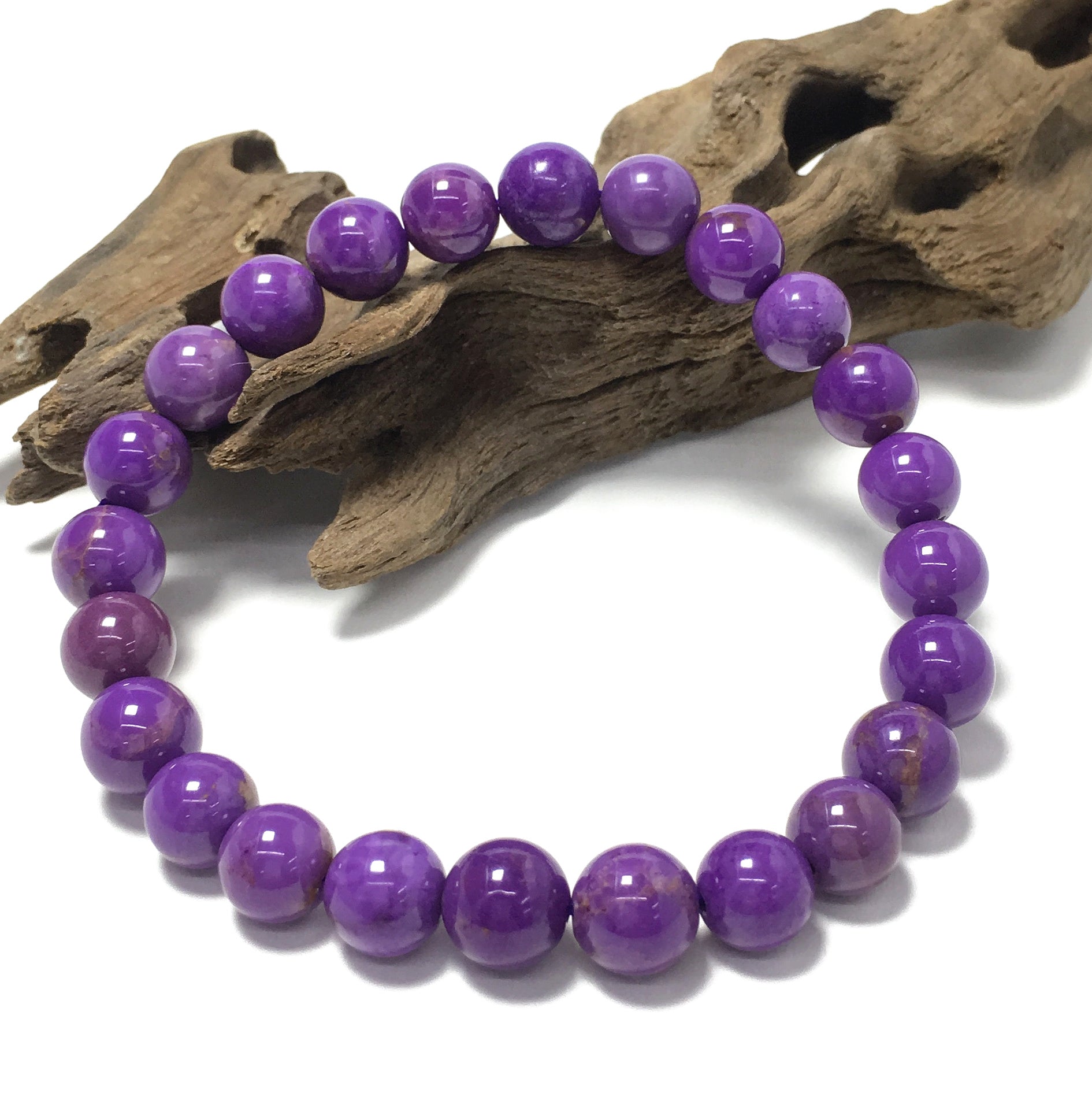 Phosphosiderite Gemstone Crystal Healing Stretch Beads Bracelet