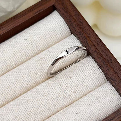 Silver Initial Signet Ring（Buy 3 Get 15% OFF）