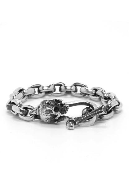 Retro S925 Sterling Silver Skull Bracelet