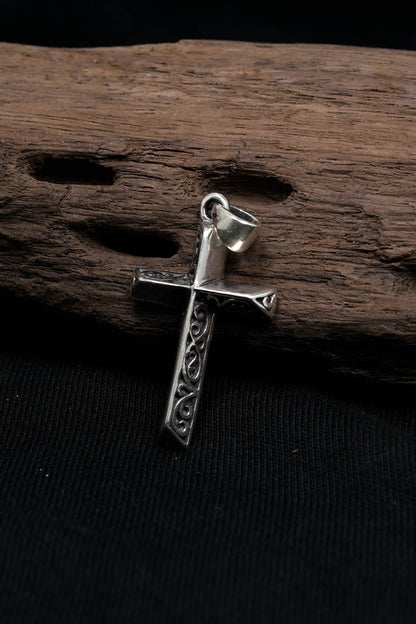 Double Side Antique Cross 925 Silver Pendant