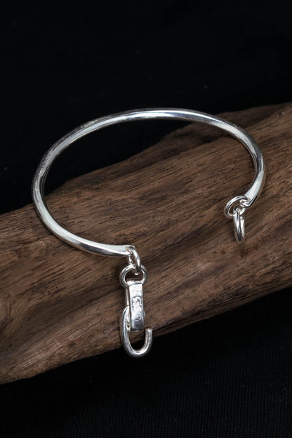 Retro 925 Sterling Silver Simple Bracelet