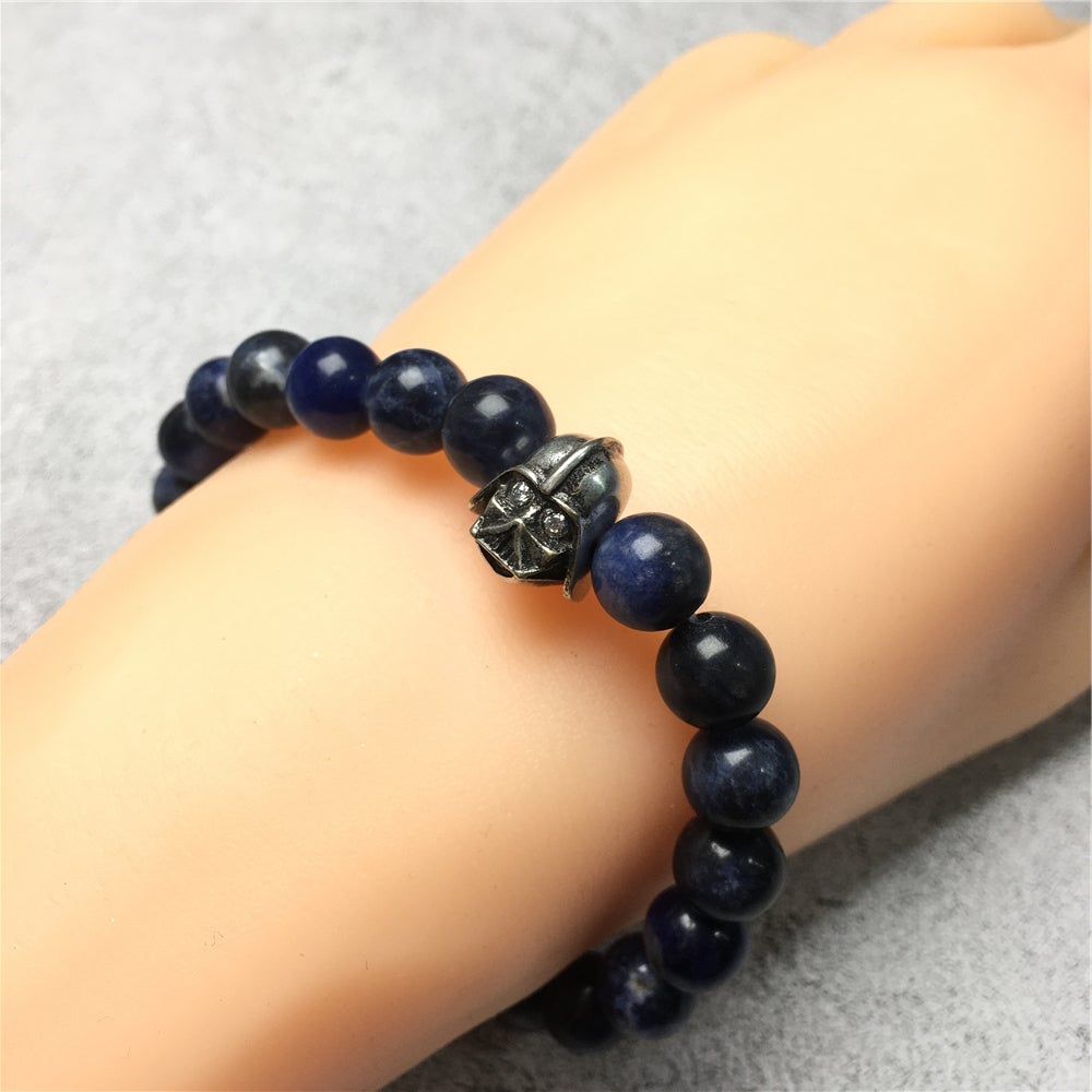 Imperial Darth Vader Charms Sodalite Beads Stone Jewellery Elastic Bracelets